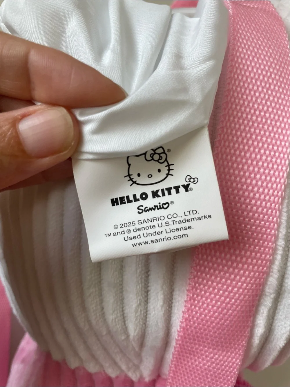 NWOT Sanrio Hello Kitty Plush Corduroy Backpack